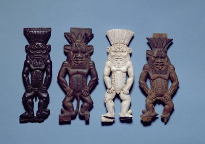 Four Figures of the Grotesque Deity Bes, New Kingdom by Egyptian 18th Dynasty